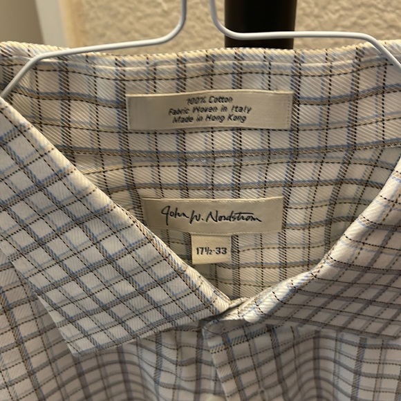 John W Nordstrom button down with French cuffs 17 1/2 - 33 - Picture 3 of 4